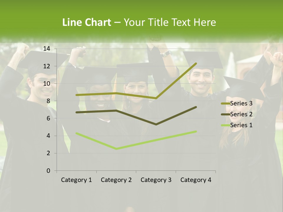 A Group Of People In Graduation Caps And Gowns PowerPoint Template