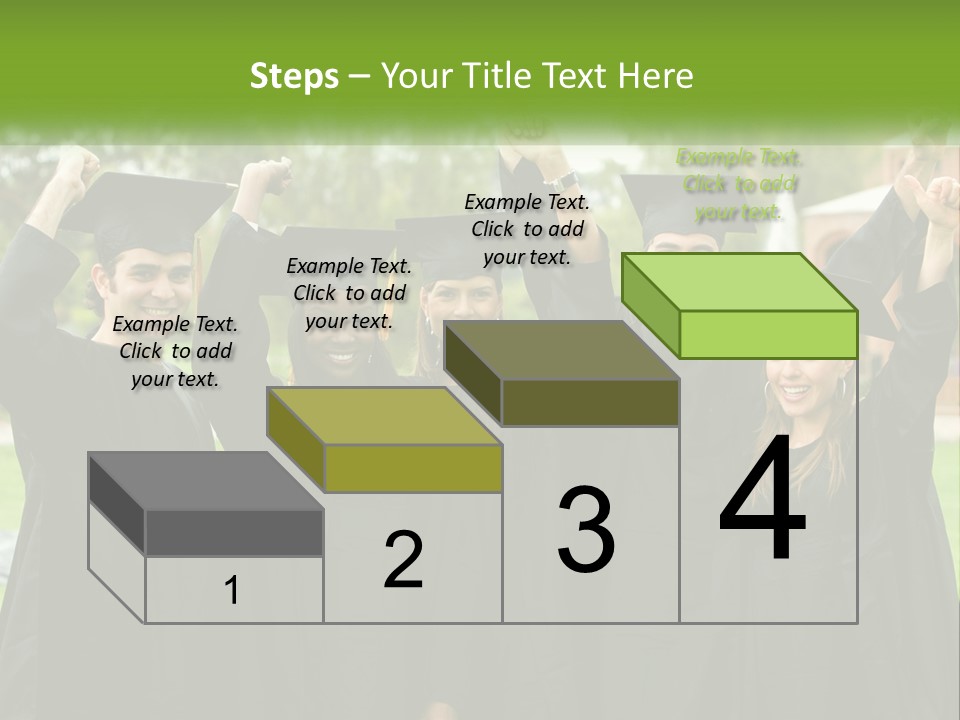 A Group Of People In Graduation Caps And Gowns PowerPoint Template