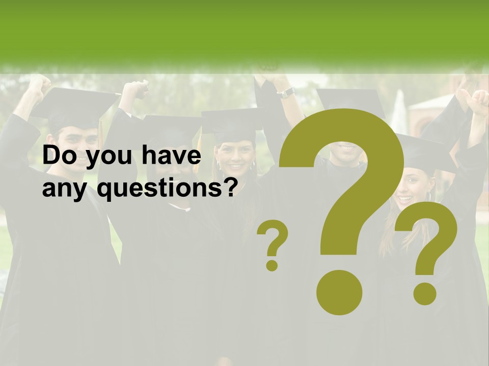 A Group Of People In Graduation Caps And Gowns PowerPoint Template