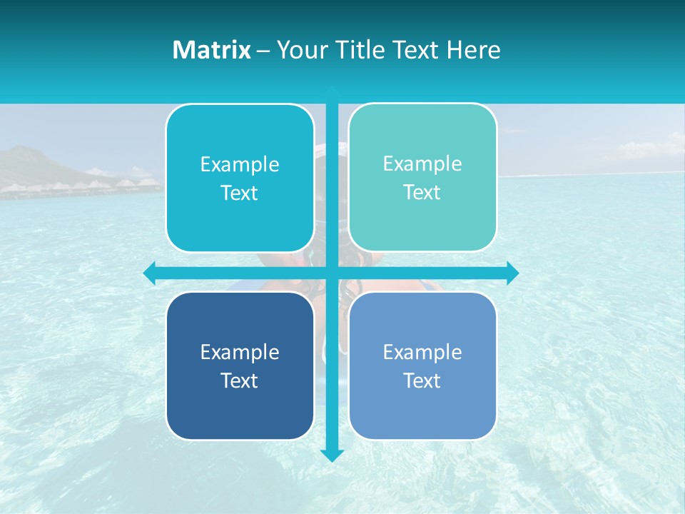 A Woman Is Sitting On An Inflatable In The Ocean PowerPoint Template