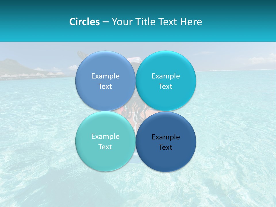 A Woman Is Sitting On An Inflatable In The Ocean PowerPoint Template