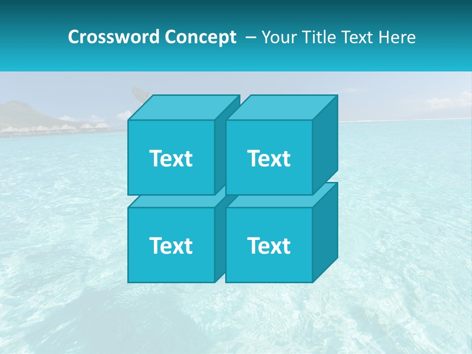 A Woman Is Sitting On An Inflatable In The Ocean PowerPoint Template