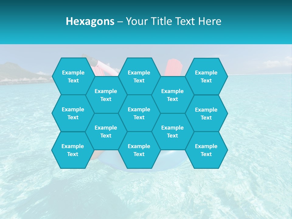 A Woman Is Sitting On An Inflatable In The Ocean PowerPoint Template