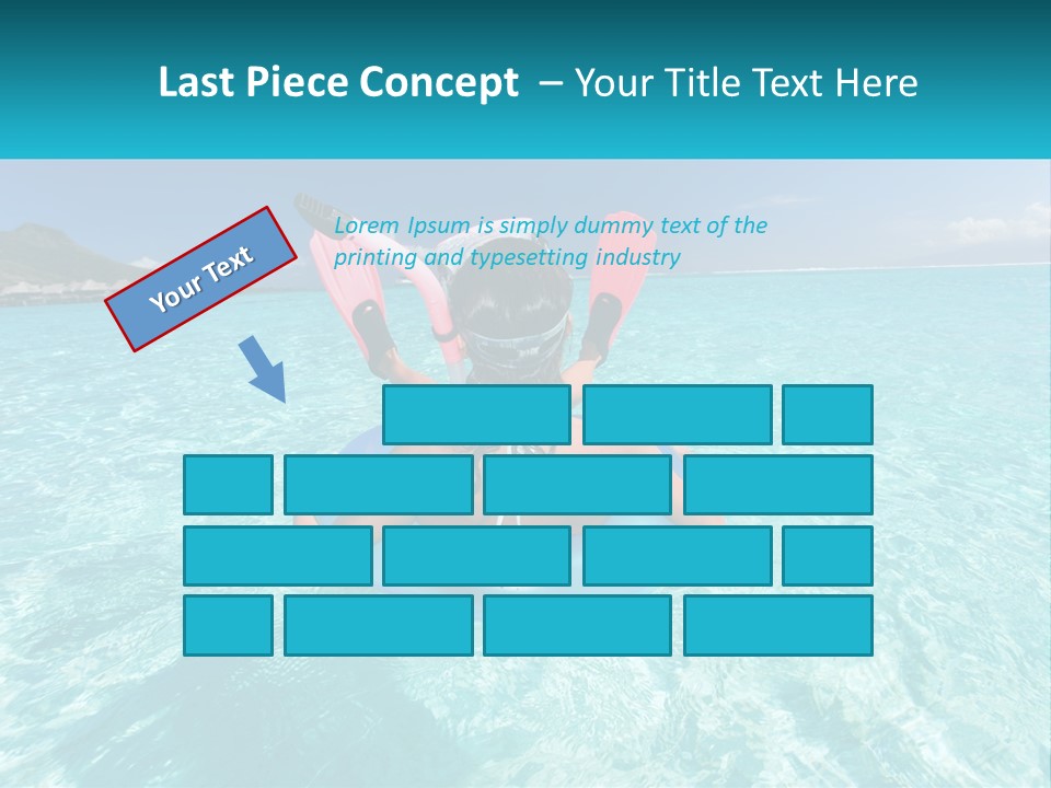 A Woman Is Sitting On An Inflatable In The Ocean PowerPoint Template