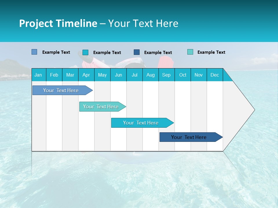 A Woman Is Sitting On An Inflatable In The Ocean PowerPoint Template