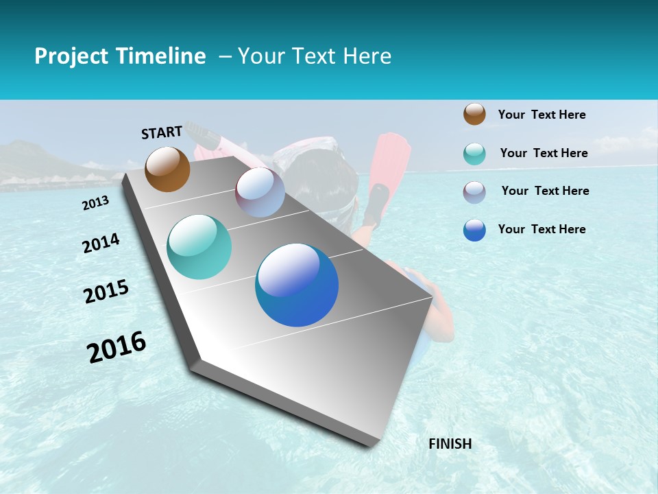 A Woman Is Sitting On An Inflatable In The Ocean PowerPoint Template