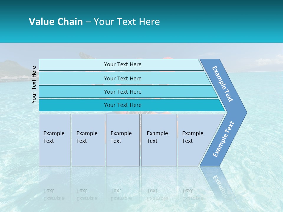 A Woman Is Sitting On An Inflatable In The Ocean PowerPoint Template