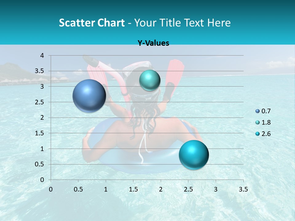 A Woman Is Sitting On An Inflatable In The Ocean PowerPoint Template