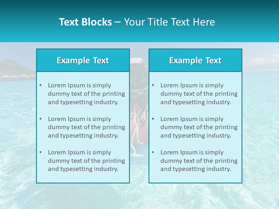 A Woman Is Sitting On An Inflatable In The Ocean PowerPoint Template