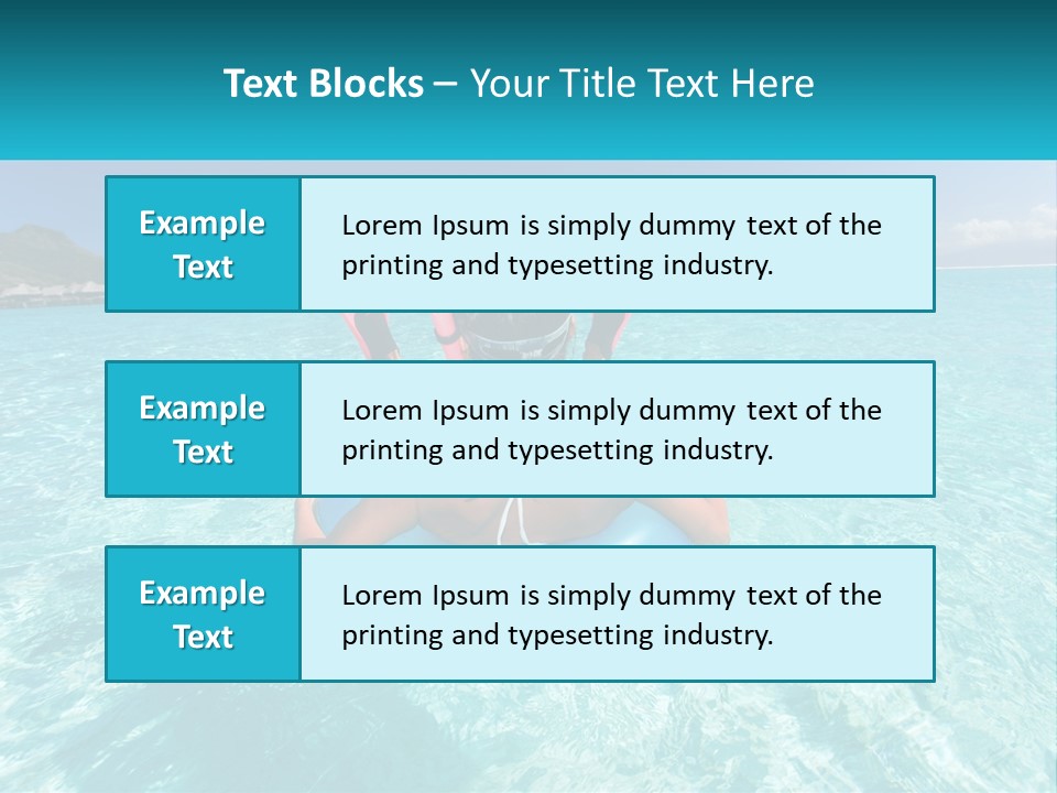 A Woman Is Sitting On An Inflatable In The Ocean PowerPoint Template
