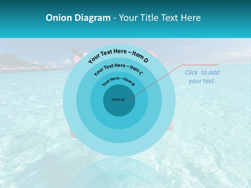 A Woman Is Sitting On An Inflatable In The Ocean PowerPoint Template