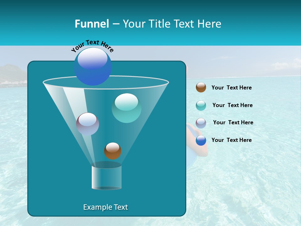 A Woman Is Sitting On An Inflatable In The Ocean PowerPoint Template