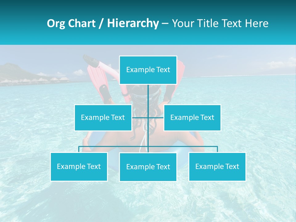 A Woman Is Sitting On An Inflatable In The Ocean PowerPoint Template