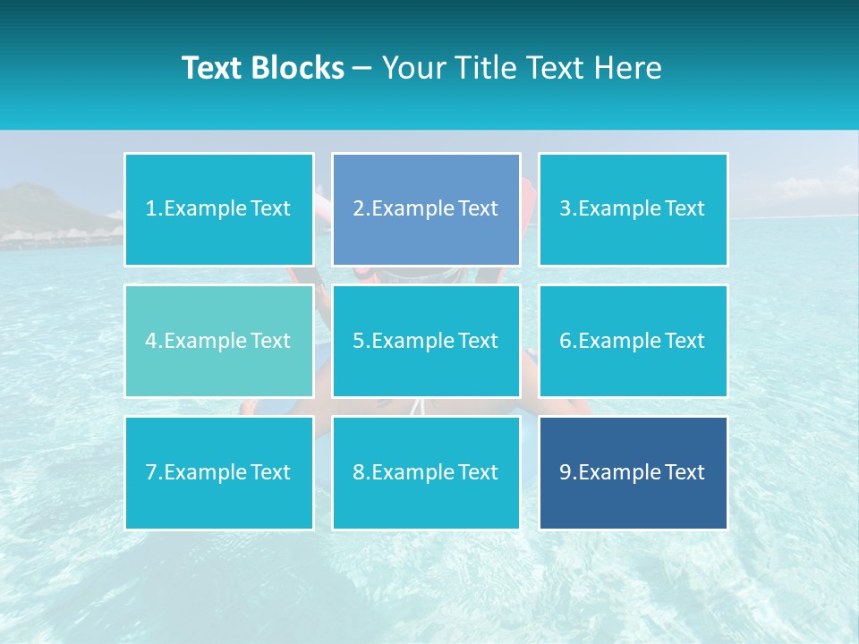 A Woman Is Sitting On An Inflatable In The Ocean PowerPoint Template