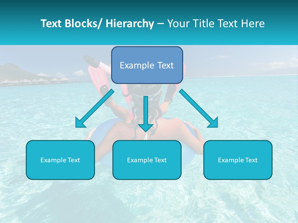 A Woman Is Sitting On An Inflatable In The Ocean PowerPoint Template