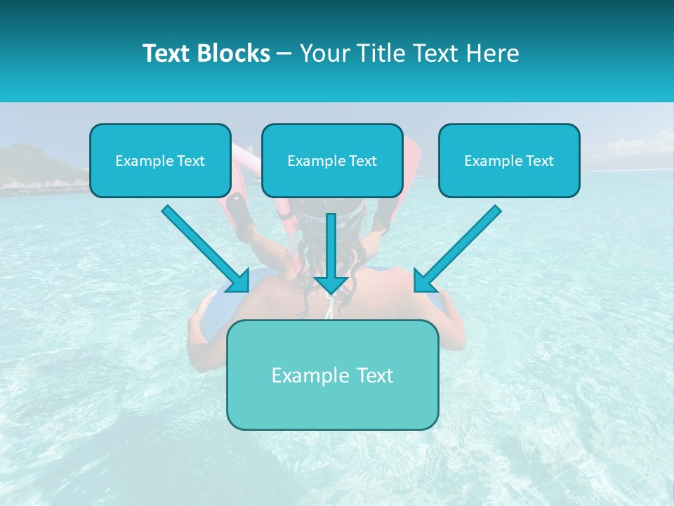 A Woman Is Sitting On An Inflatable In The Ocean PowerPoint Template