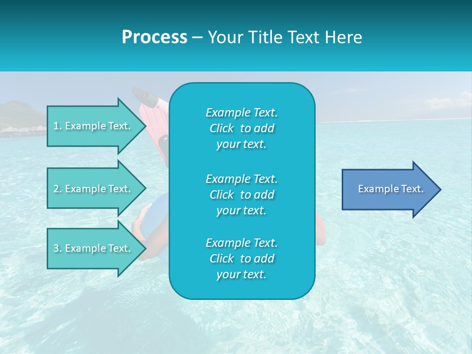 A Woman Is Sitting On An Inflatable In The Ocean PowerPoint Template