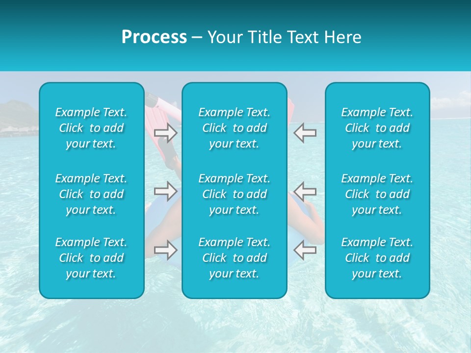 A Woman Is Sitting On An Inflatable In The Ocean PowerPoint Template