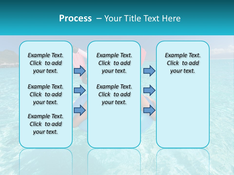 A Woman Is Sitting On An Inflatable In The Ocean PowerPoint Template