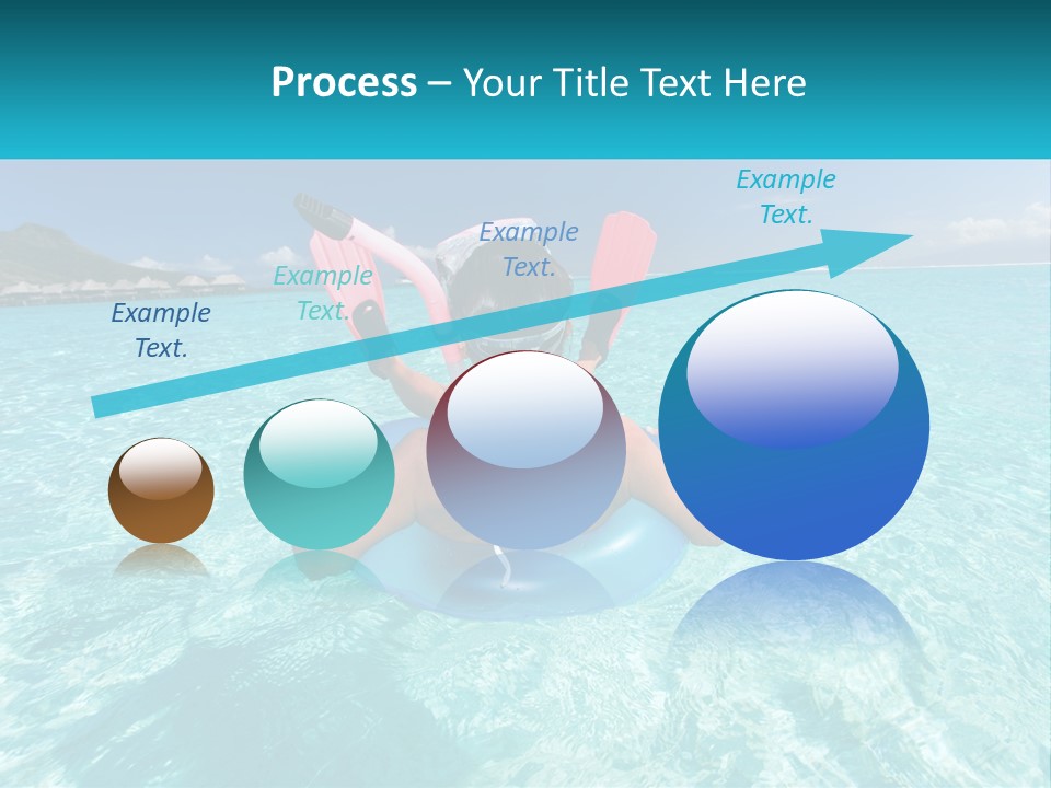 A Woman Is Sitting On An Inflatable In The Ocean PowerPoint Template