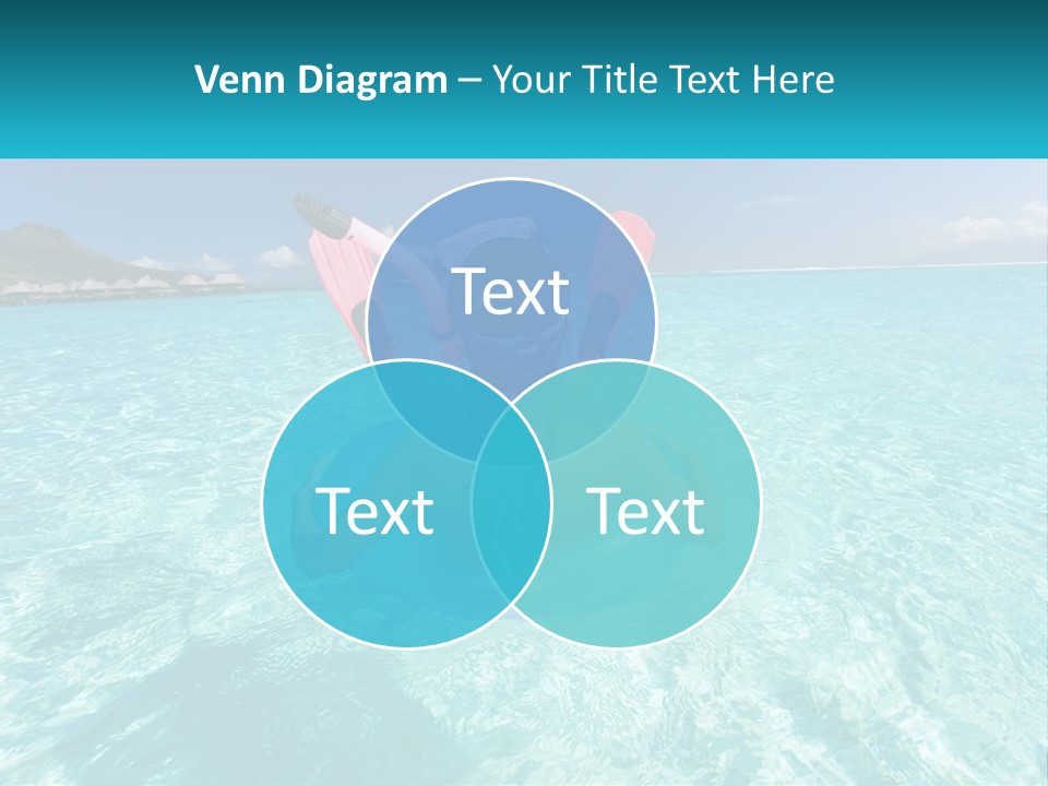 A Woman Is Sitting On An Inflatable In The Ocean PowerPoint Template