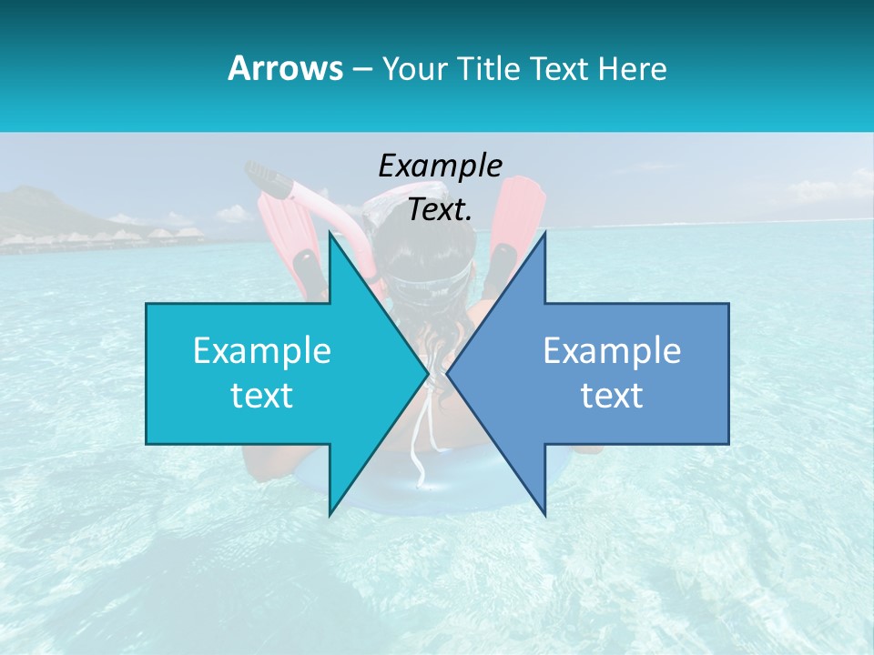 A Woman Is Sitting On An Inflatable In The Ocean PowerPoint Template