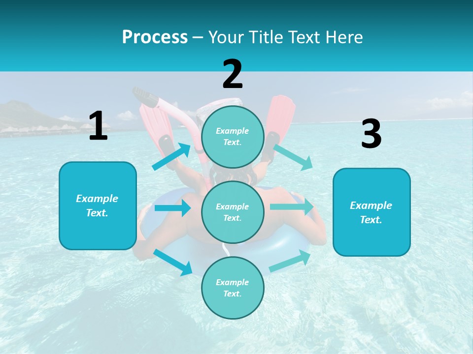 A Woman Is Sitting On An Inflatable In The Ocean PowerPoint Template