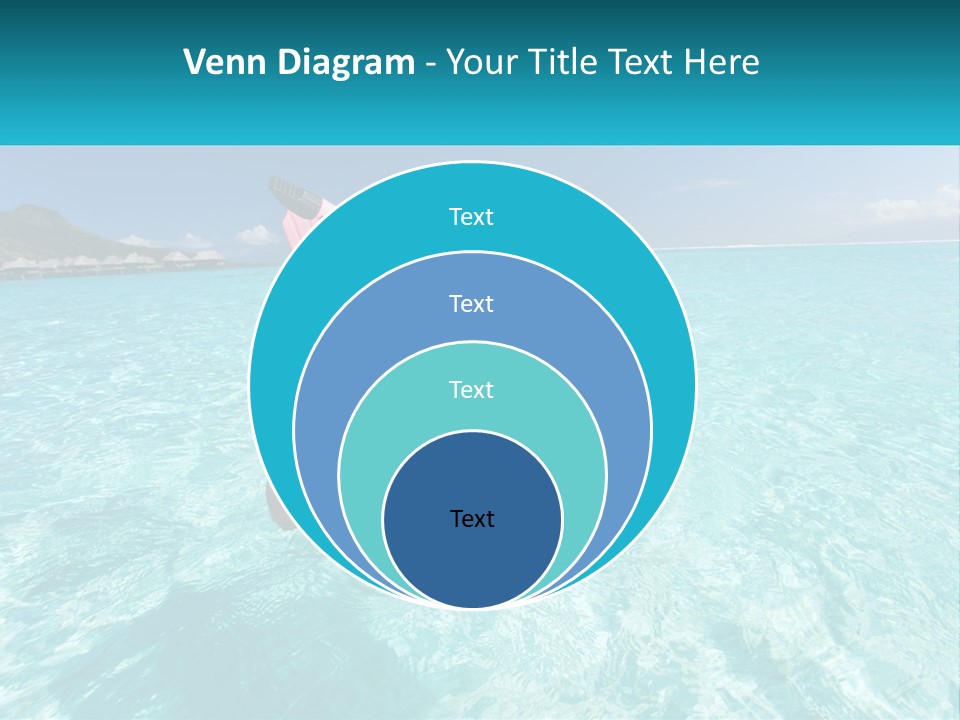 A Woman Is Sitting On An Inflatable In The Ocean PowerPoint Template