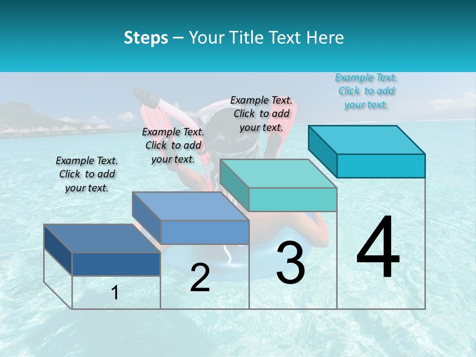 A Woman Is Sitting On An Inflatable In The Ocean PowerPoint Template