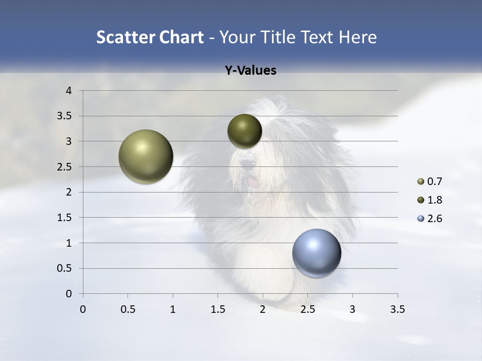 A Dog Is Standing In The Snow On A Sunny Day PowerPoint Template