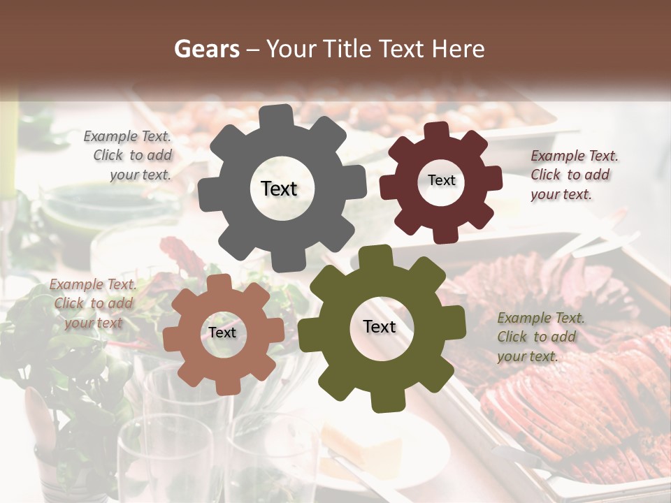 A Table Filled With Lots Of Different Types Of Food PowerPoint Template