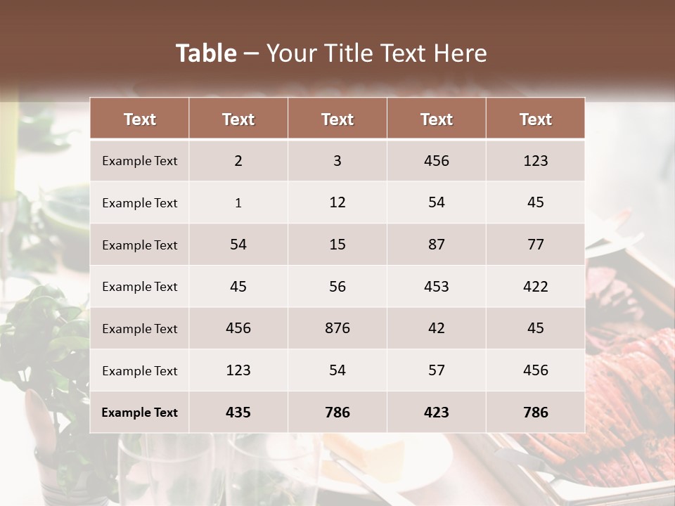 A Table Filled With Lots Of Different Types Of Food PowerPoint Template