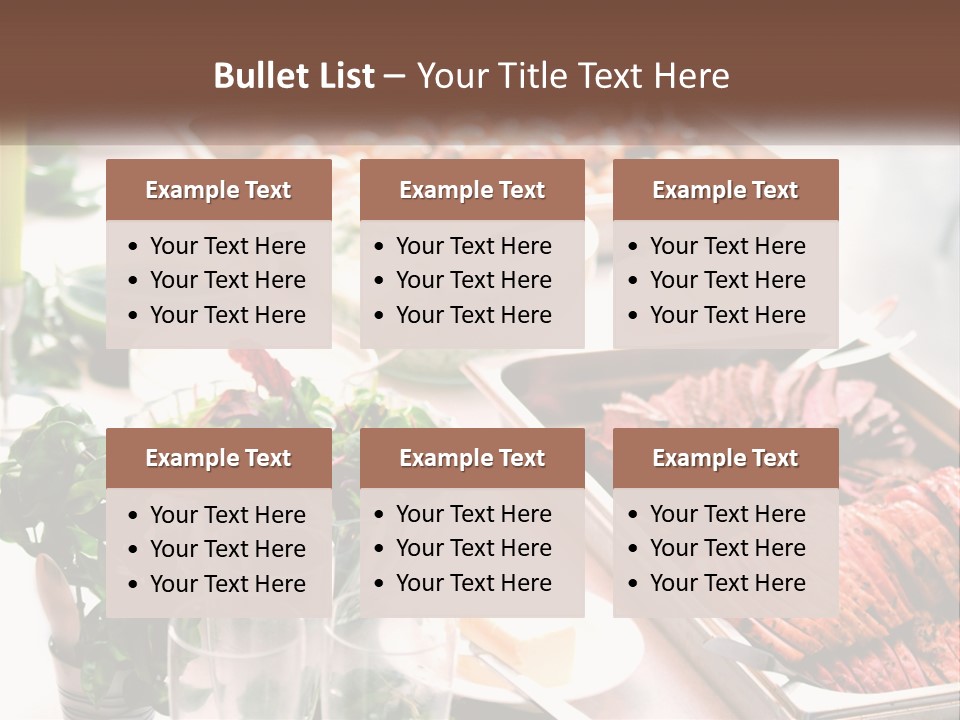 A Table Filled With Lots Of Different Types Of Food PowerPoint Template