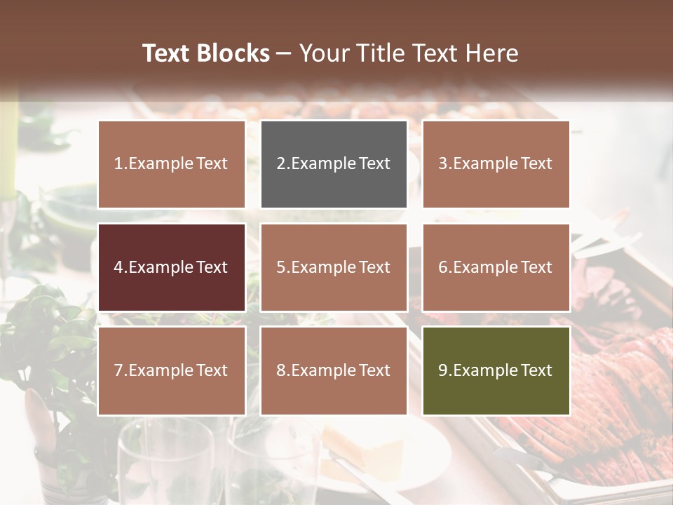 A Table Filled With Lots Of Different Types Of Food PowerPoint Template
