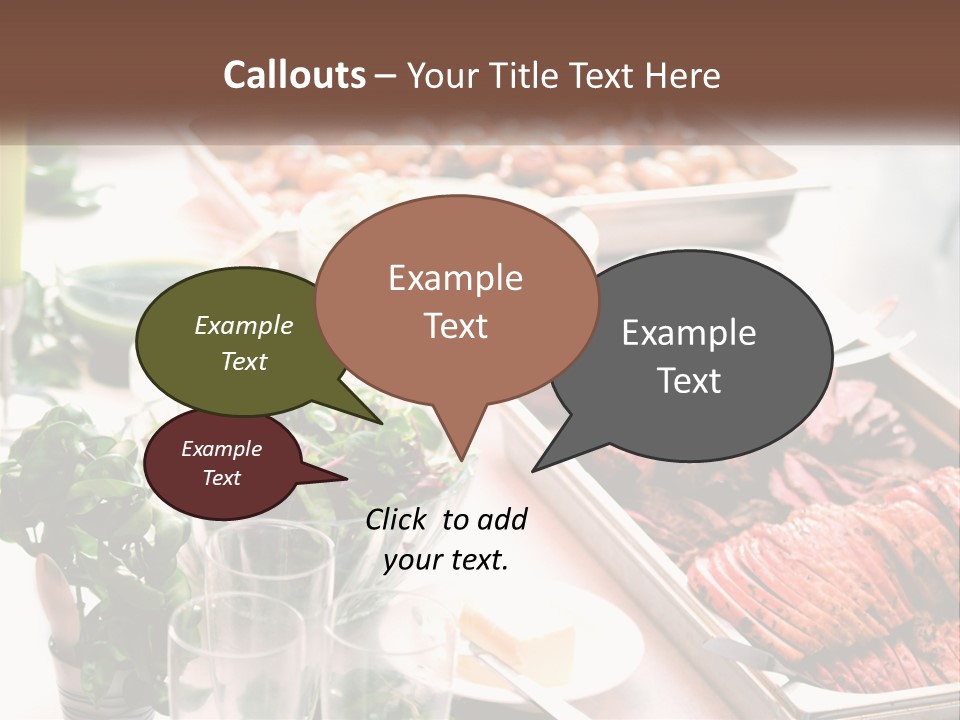 A Table Filled With Lots Of Different Types Of Food PowerPoint Template