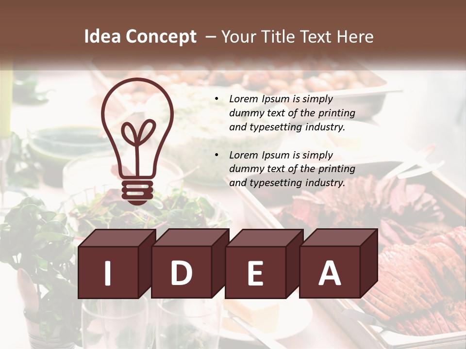 A Table Filled With Lots Of Different Types Of Food PowerPoint Template