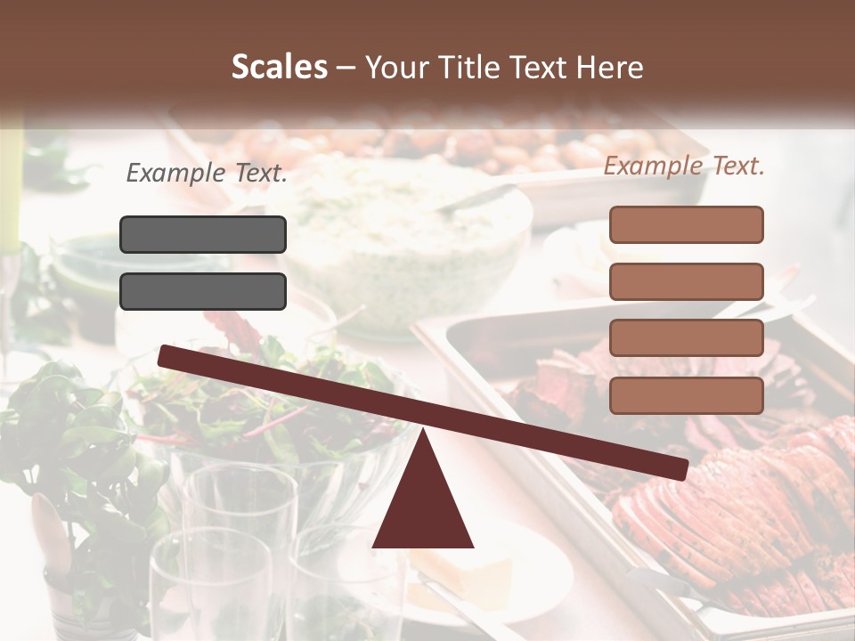 A Table Filled With Lots Of Different Types Of Food PowerPoint Template