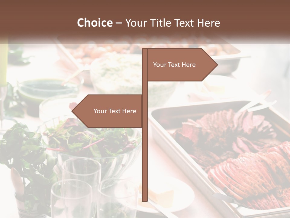 A Table Filled With Lots Of Different Types Of Food PowerPoint Template