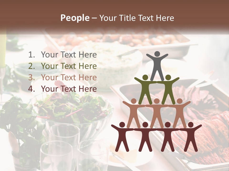 A Table Filled With Lots Of Different Types Of Food PowerPoint Template