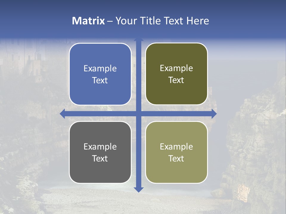 A Large Body Of Water Next To A Rocky Cliff PowerPoint Template