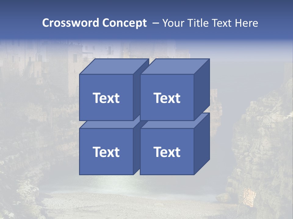 A Large Body Of Water Next To A Rocky Cliff PowerPoint Template