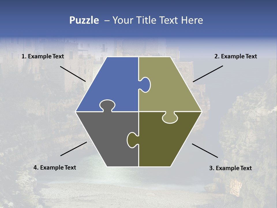 A Large Body Of Water Next To A Rocky Cliff PowerPoint Template