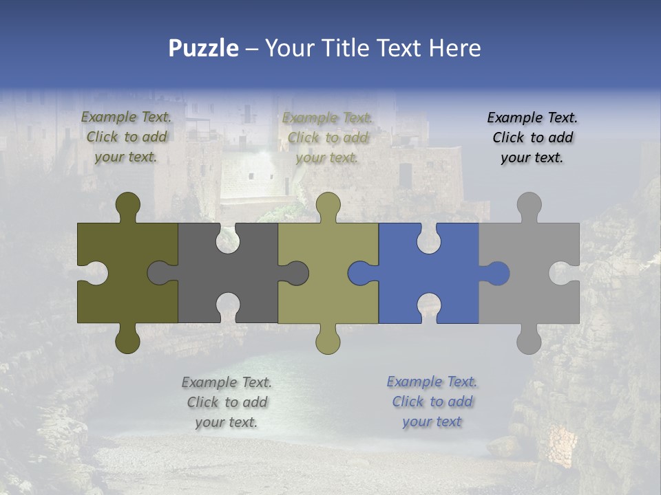 A Large Body Of Water Next To A Rocky Cliff PowerPoint Template