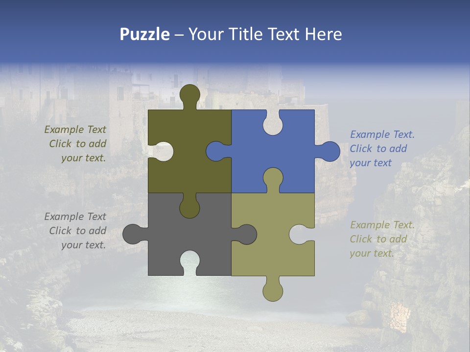 A Large Body Of Water Next To A Rocky Cliff PowerPoint Template