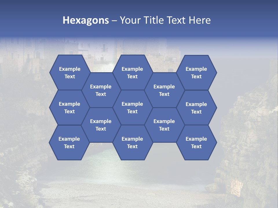 A Large Body Of Water Next To A Rocky Cliff PowerPoint Template