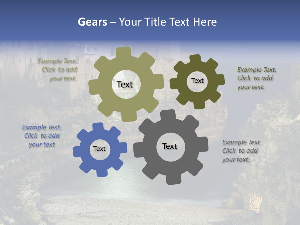 A Large Body Of Water Next To A Rocky Cliff PowerPoint Template