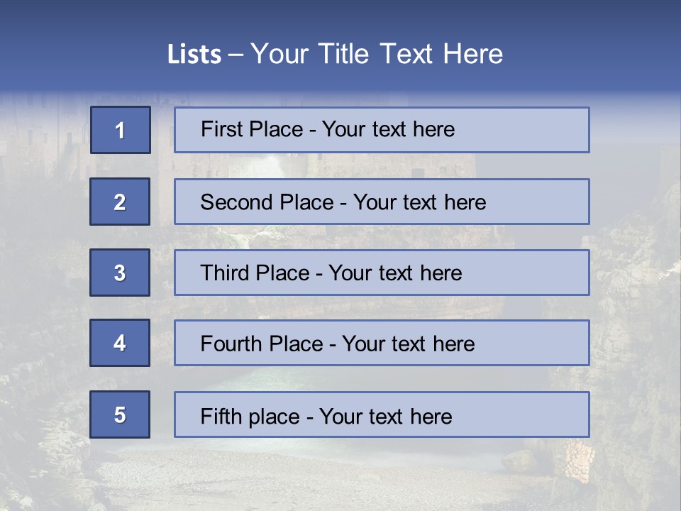 A Large Body Of Water Next To A Rocky Cliff PowerPoint Template