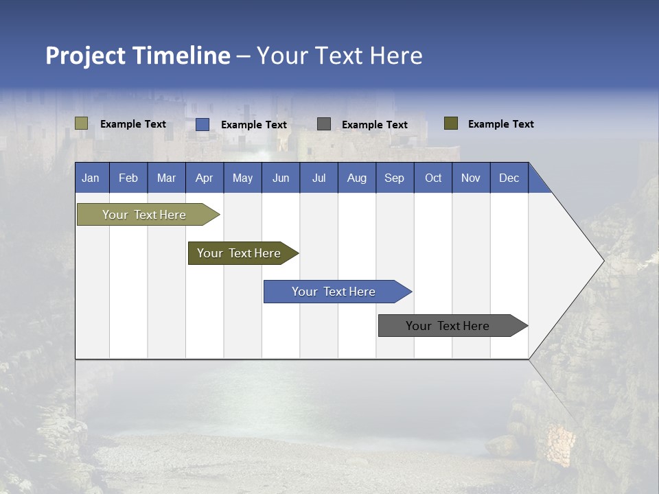A Large Body Of Water Next To A Rocky Cliff PowerPoint Template