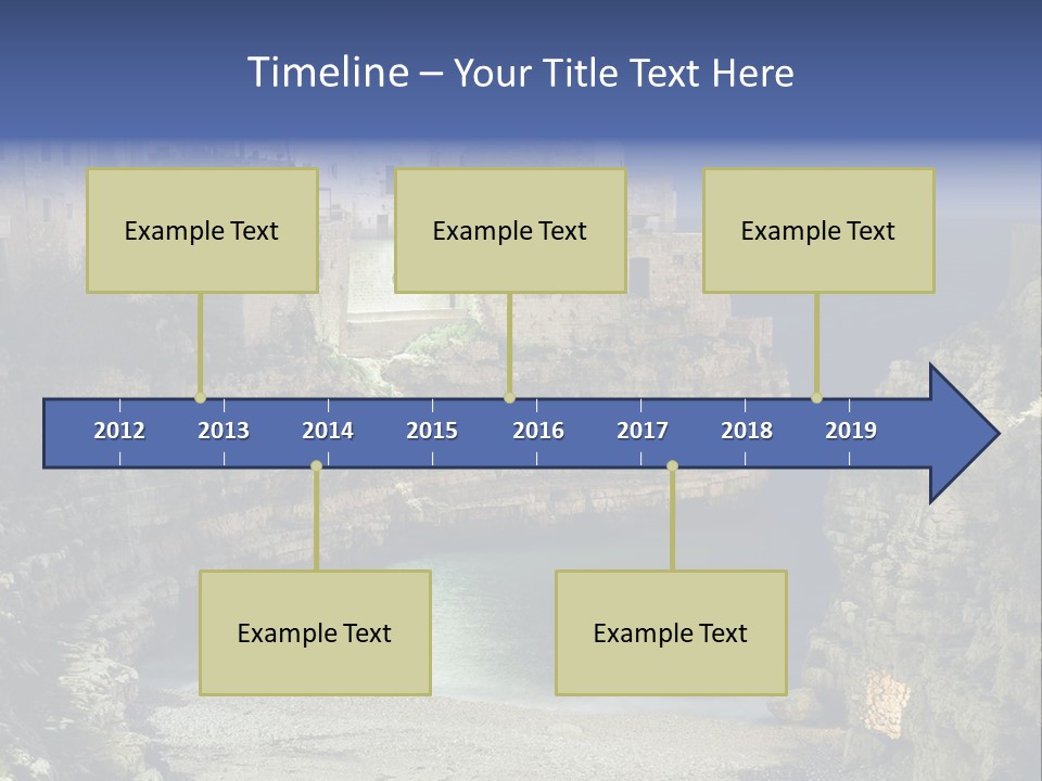 A Large Body Of Water Next To A Rocky Cliff PowerPoint Template
