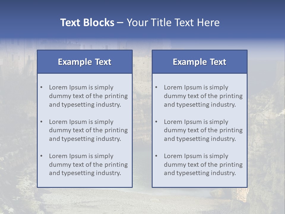 A Large Body Of Water Next To A Rocky Cliff PowerPoint Template